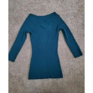 Y2K Ribbed V neck Top Sz Medium Elena Gilbert Bella Swan Alternative Y2k
